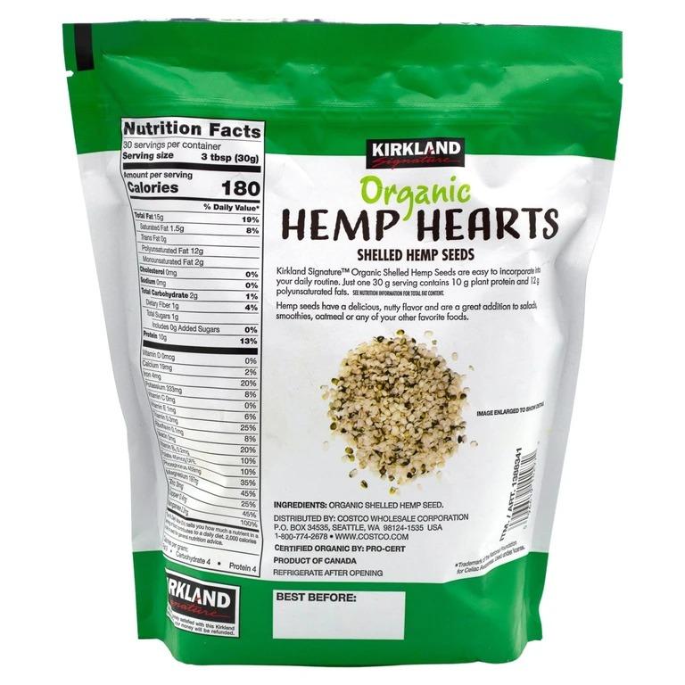 Organic hemp hearts shelled hemp seed's [COS]