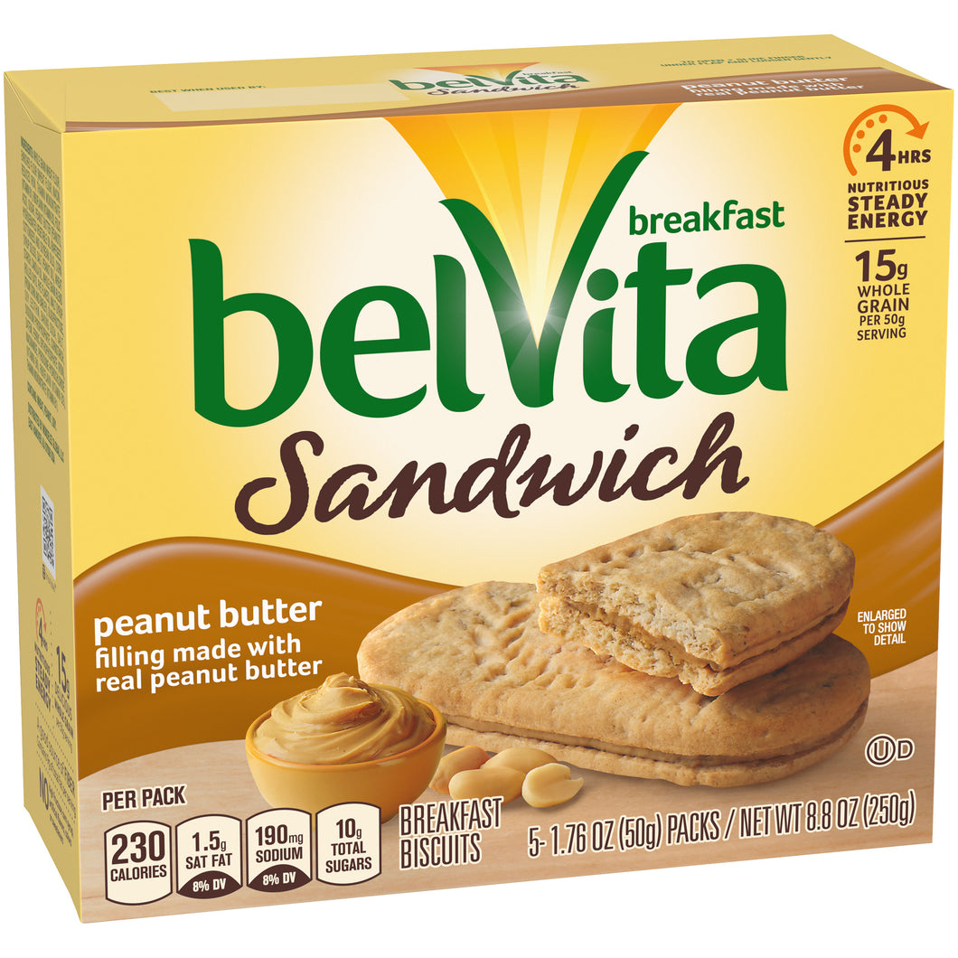 belVita Sandwich Peanut Butter Breakfast Biscuits