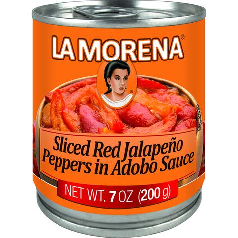 LA MORENA Red Sliced Jalapeño Peppers in Adobo Sauce