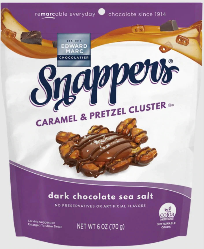 Snappers Caramel & pretzel cluster dark chocolate sea salt [IN STOCK] COS