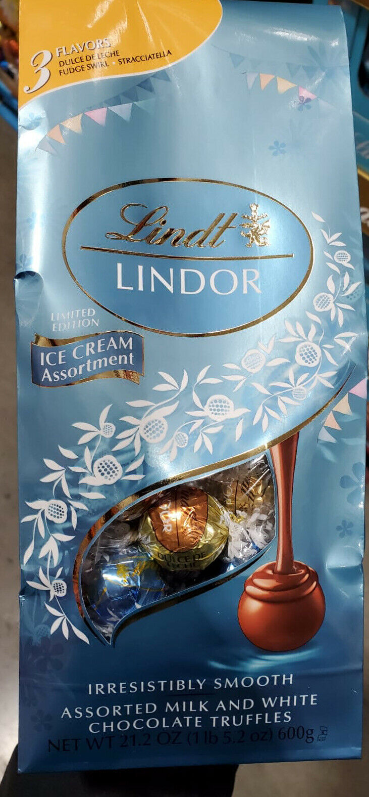 Lindt Lindor Limited Edition Ice Cream Assortment Milk & White Truffles